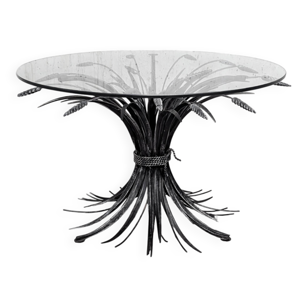 Table basse aux épis de blé, ''Coco Chanel'' par Goossens, Circa 1970