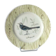 Flat plate in faience of gien the wagtail old signature