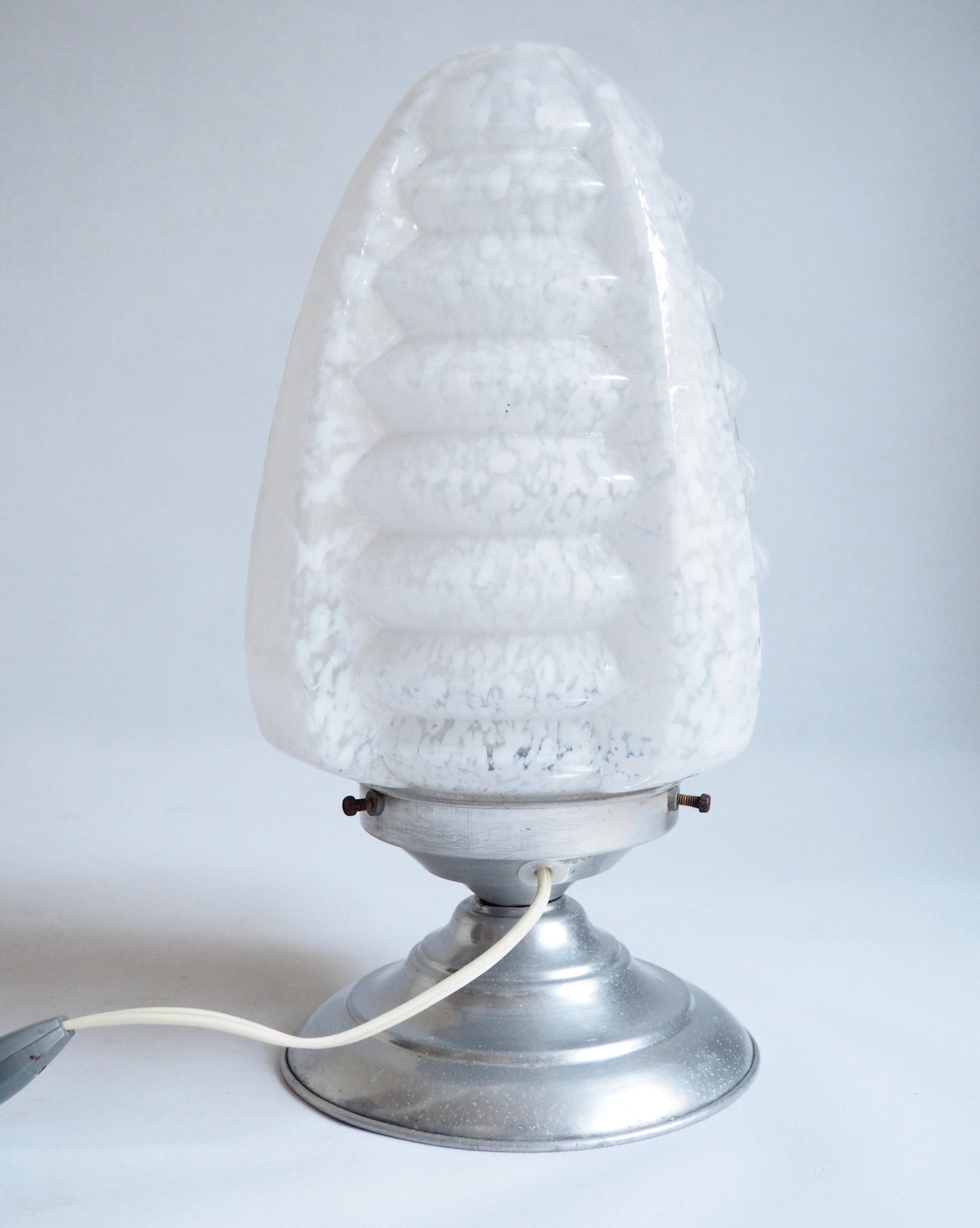 Clichy art deco glass lamp