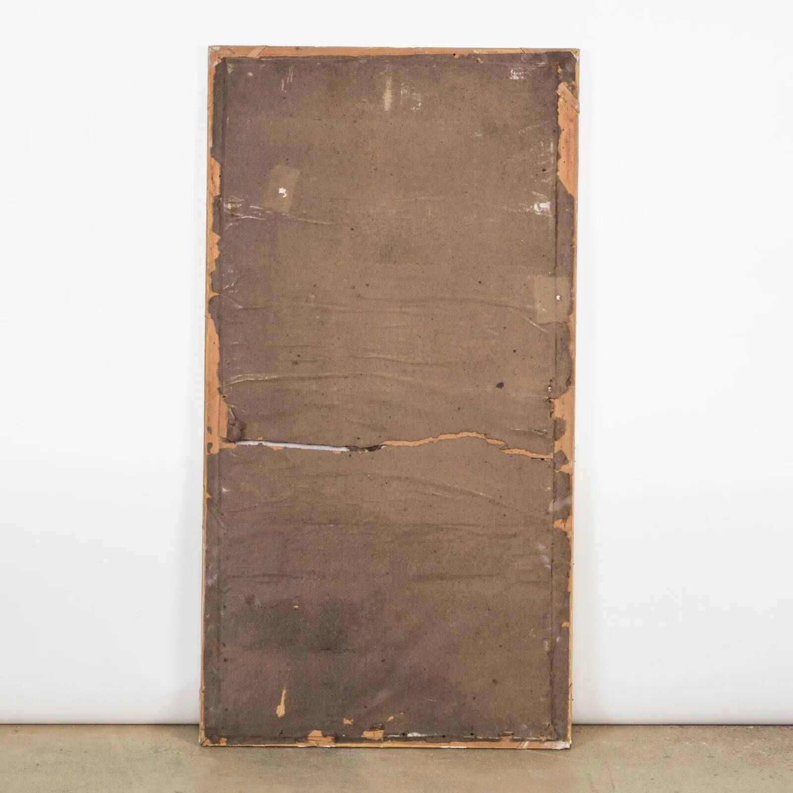 Nineteenth-century rectangular mirror with geometric pattern.
