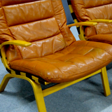 Pair of armchairs leather 1970