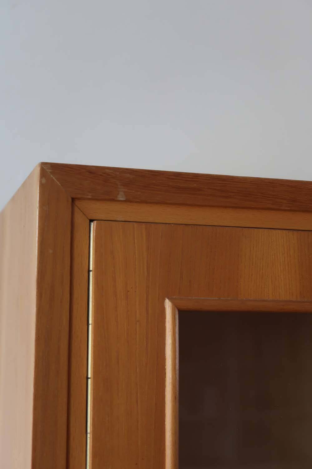 60's glass bookcase