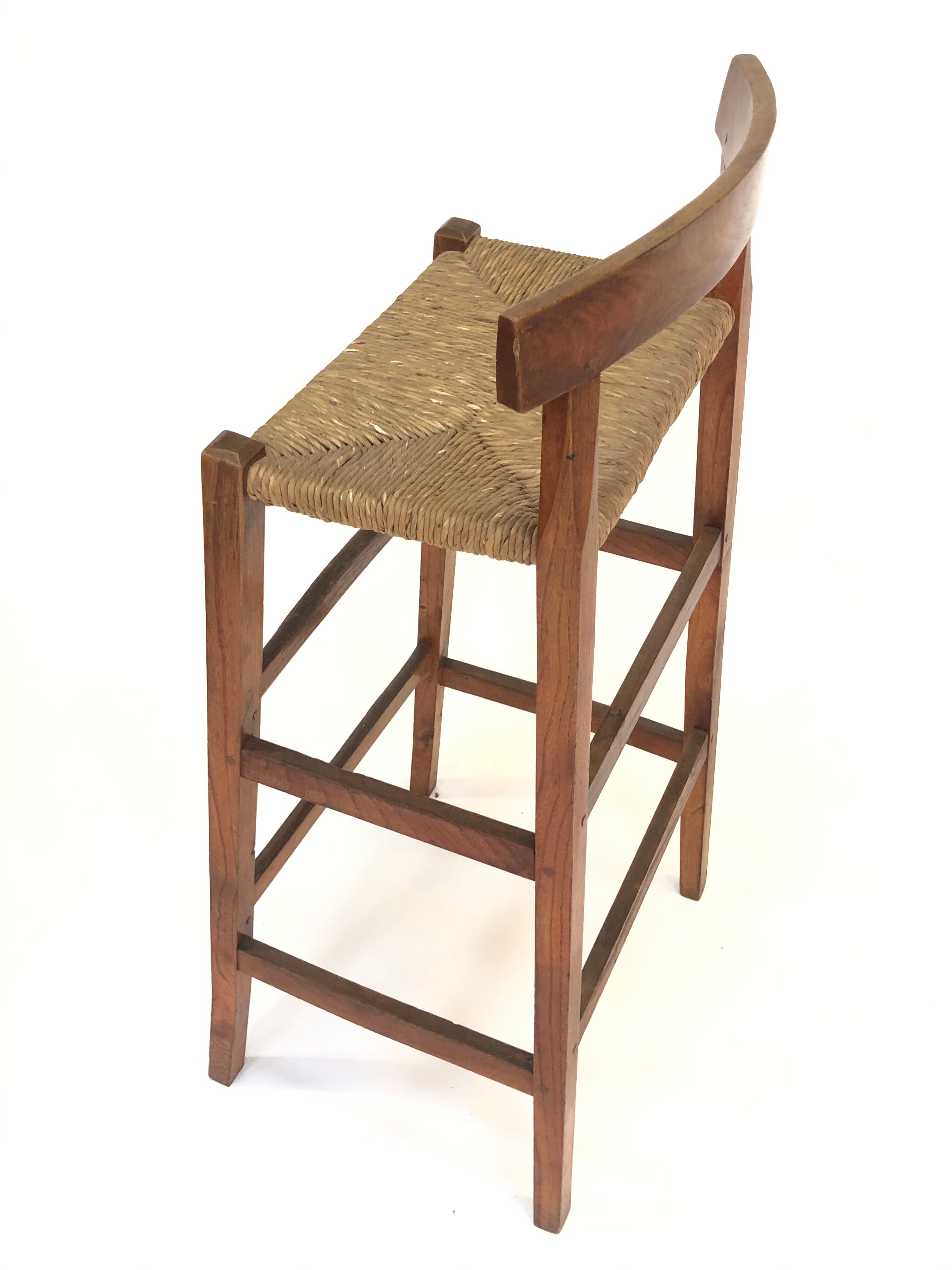 Minimalist wooden bar stool 40-50s