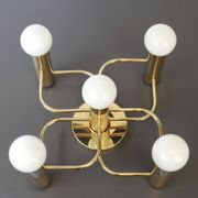Leola Sciolari Ceiling Light in Dark Brass, Germany, 1980s