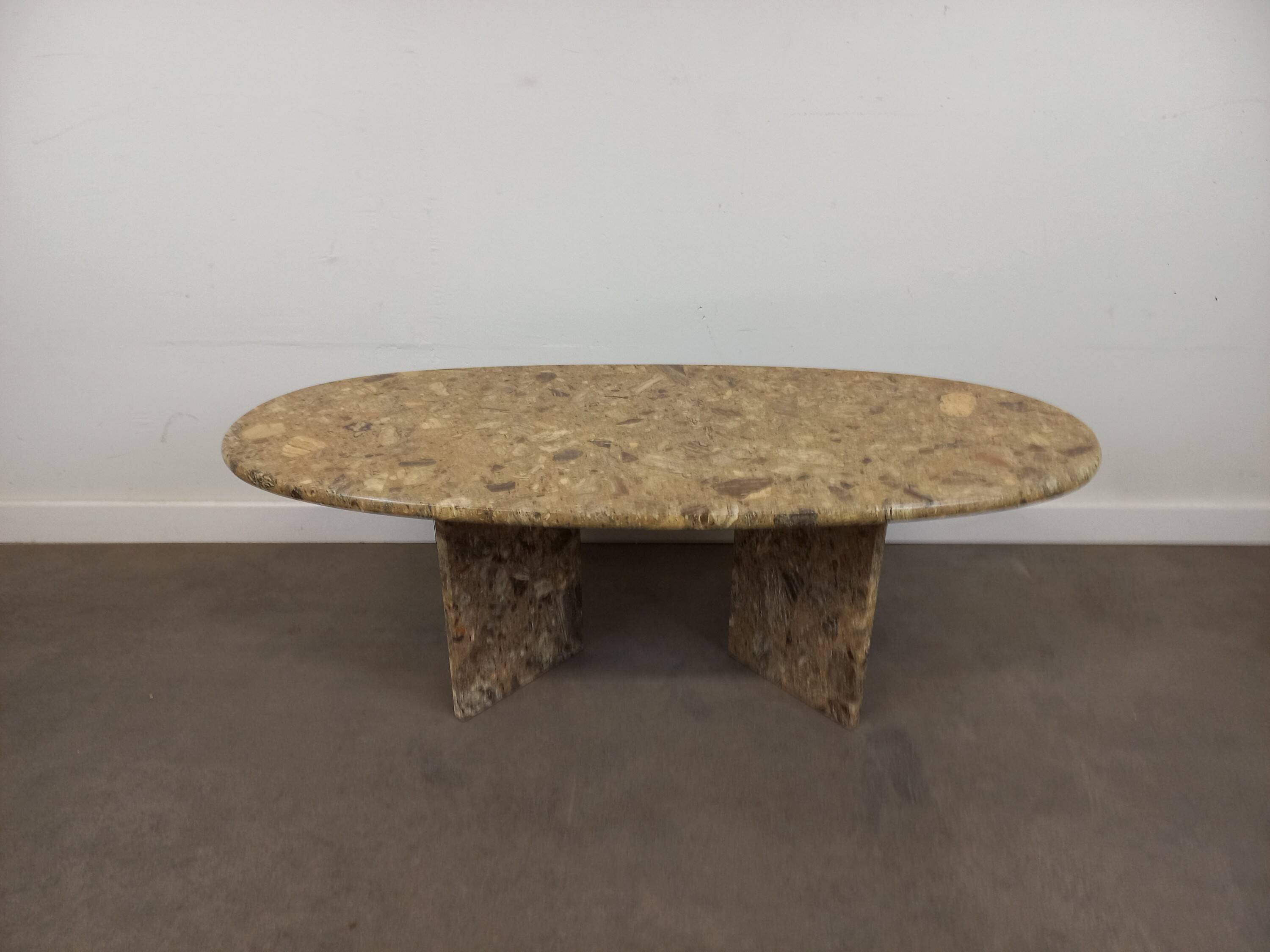 Vintage coffee table in reconstituted stone