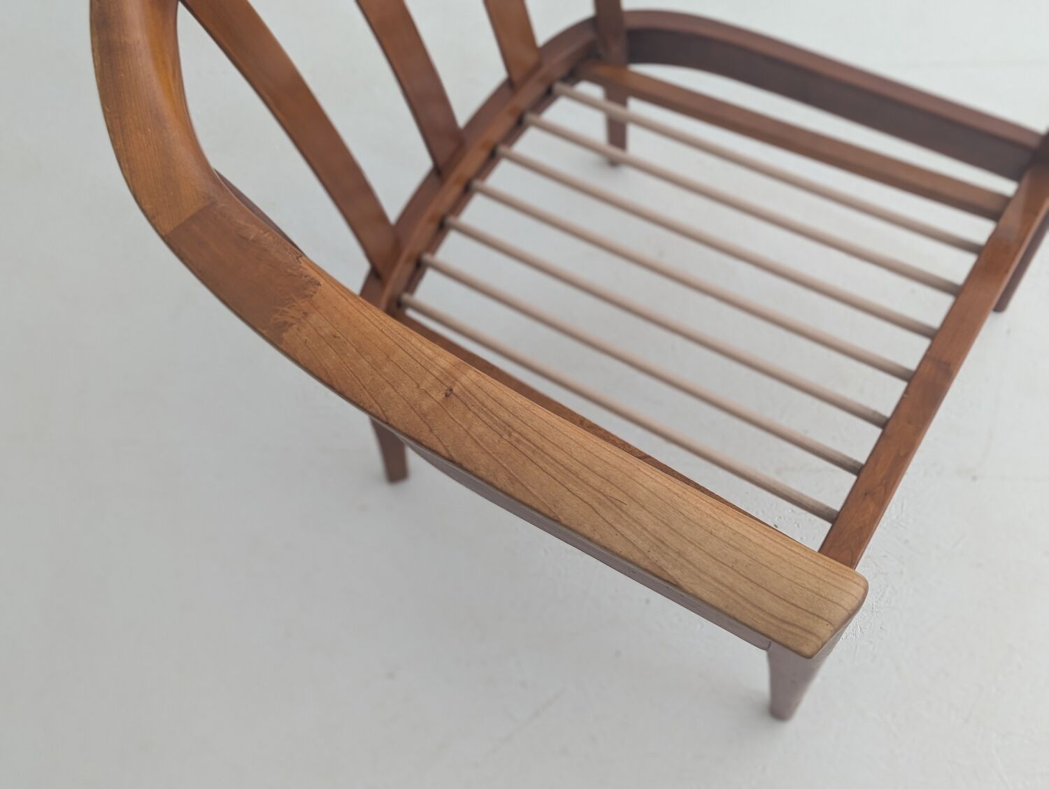 Mid-Century Wilhelm Knoll Cherry Wood Armchairs, Germany, 1960s