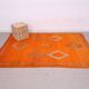 Orange Vintage Moroccan Rug 162 x 232 cm - Berber Wool Rug - Handmade Rug