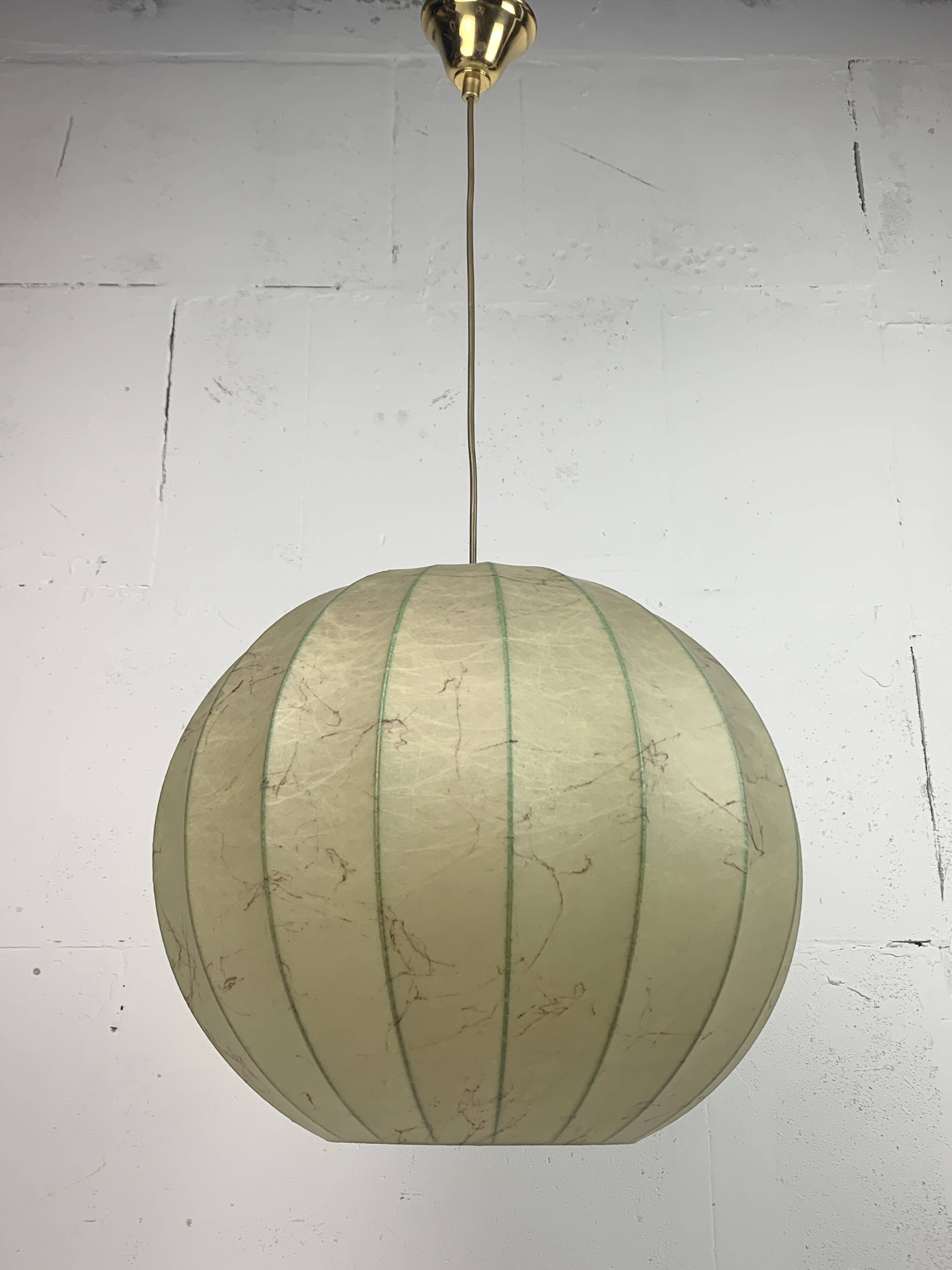 Mid-Century Space Age Cocoon Hanging Pendant Lamp in the style of Achille Castiglioni, 1960s