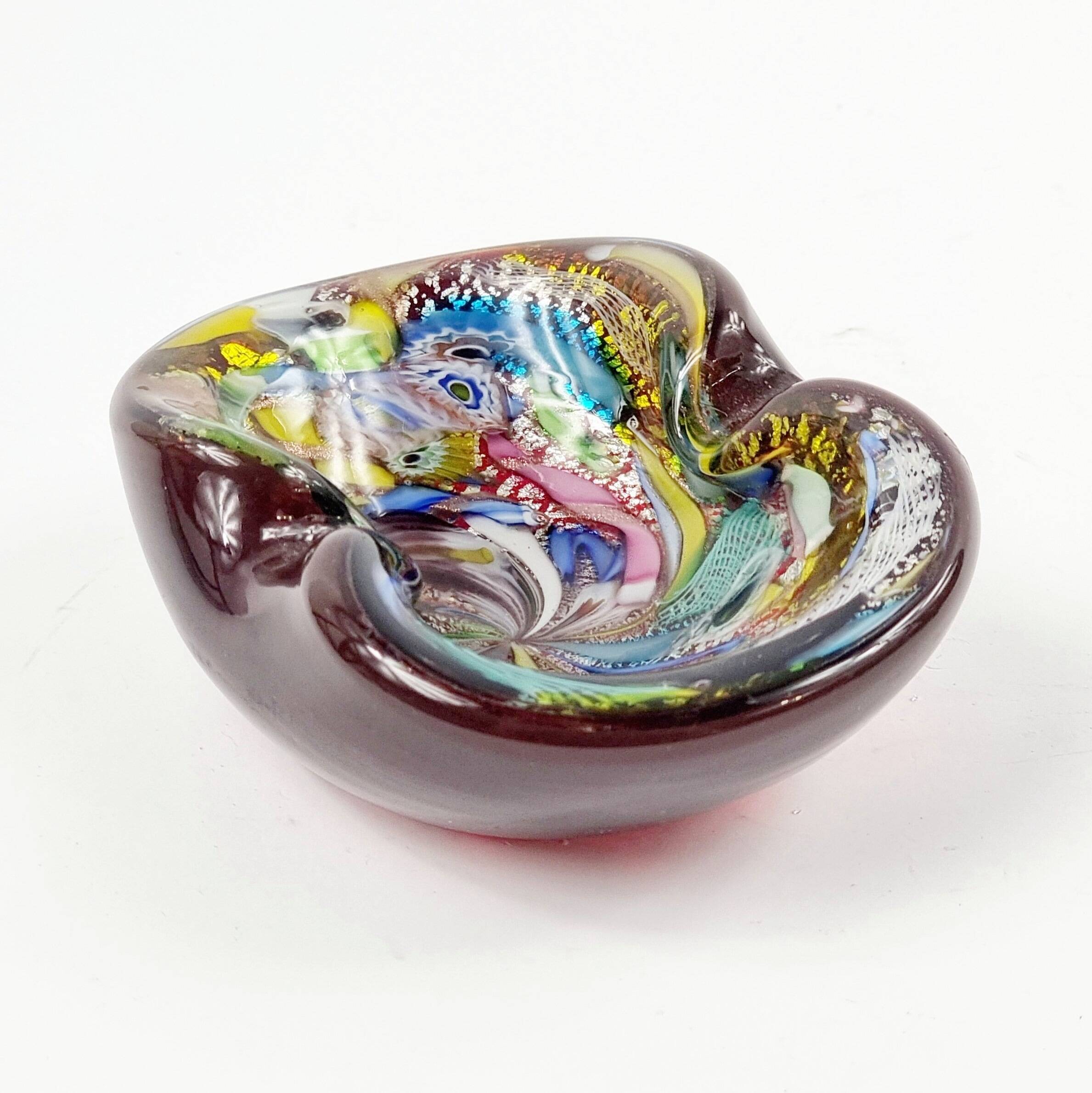 Tutti Frutti Murano Glass Ashtray or Bowl by Dino Martens for Aureliano Toso, Italy, 1950s