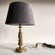 Lampe en laiton massif et velours