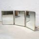Miroir de barbier triptyque biseauté vintage