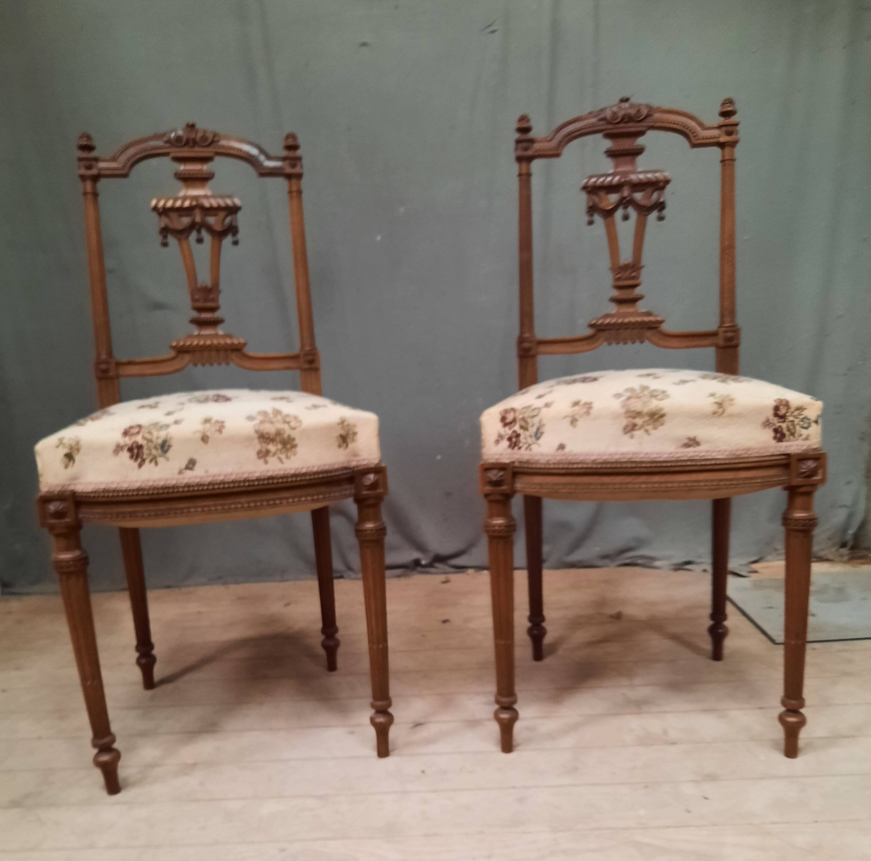 Pair of finely carved chairs