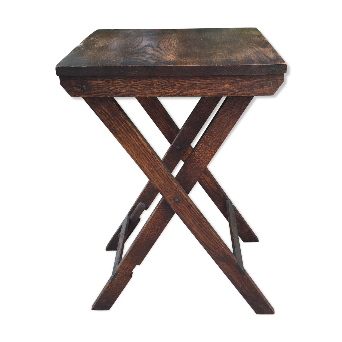 Old small table wooden folding