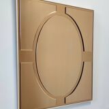 Postmodern Rectangular Wall Mirror in Bronze by Giannobi, Italy, 1980s