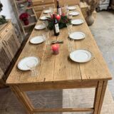 Antique solid oak craft table with drawers