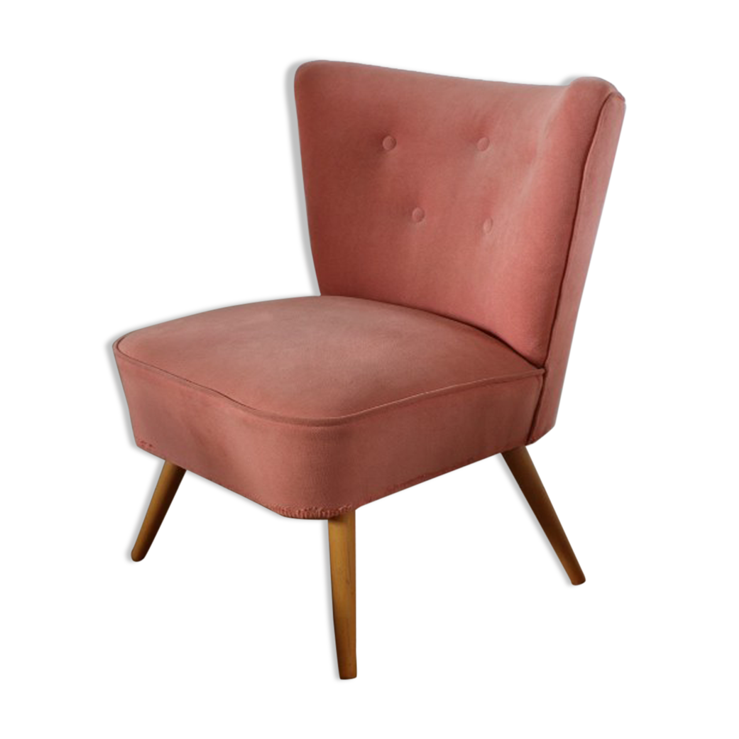 Fauteuil cocktail rose poudré
