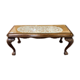 Solid wood and glass table