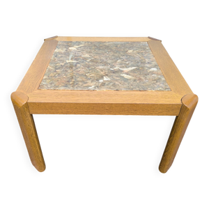 Table basse bois et marbre