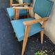 Pair of Vintage Bridge Armchairs 1950s Green