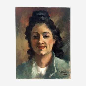 Tableau portrait de femme années 40