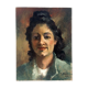 Portrait painting of a woman in the 40s