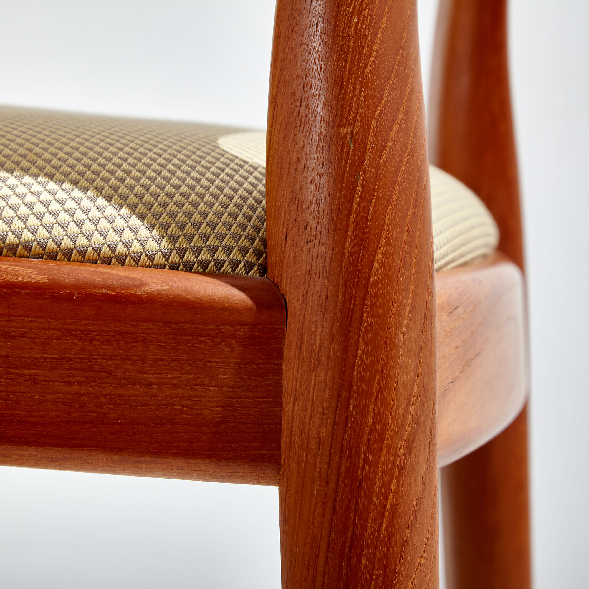 Solid teak dining chair by niels koefoed for koefoeds hornslet mk9828