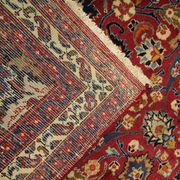 Tapis en laine florale rouge fait à la main antique persan khorassan tapis - 295x376cm