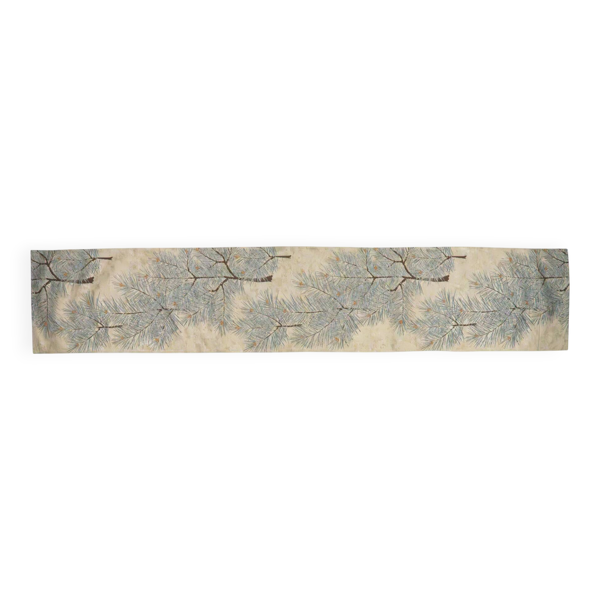 The Silver Alpine — Cream and Silver Matsu Pine Table Runner