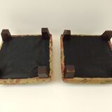 Lot of 2 rustic footrests