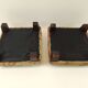Lot of 2 rustic footrests