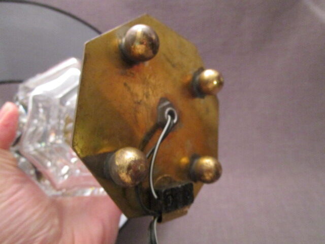 Art-deco lamp in crystal and brass