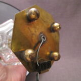 Art-deco lamp in crystal and brass
