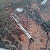 Fossil marble design coffee table 124cm