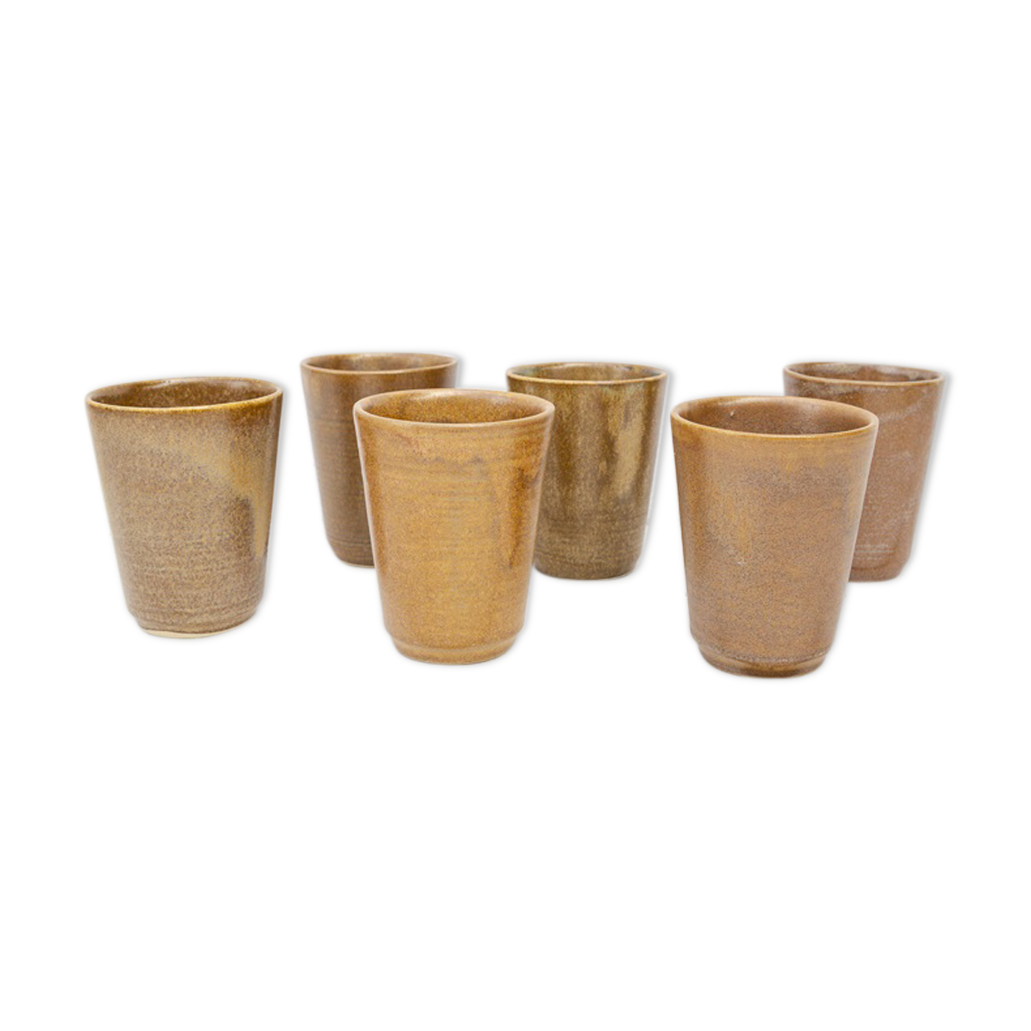 6 sandstone glasses Digoin Sarreguemines