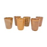 6 verres en grès Digoin Sarreguemines