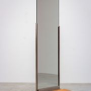 Miroir rectangulaire art deco en bois de noyer 1930 176x80cm
