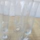6 flutes à champagne en verre ciselé