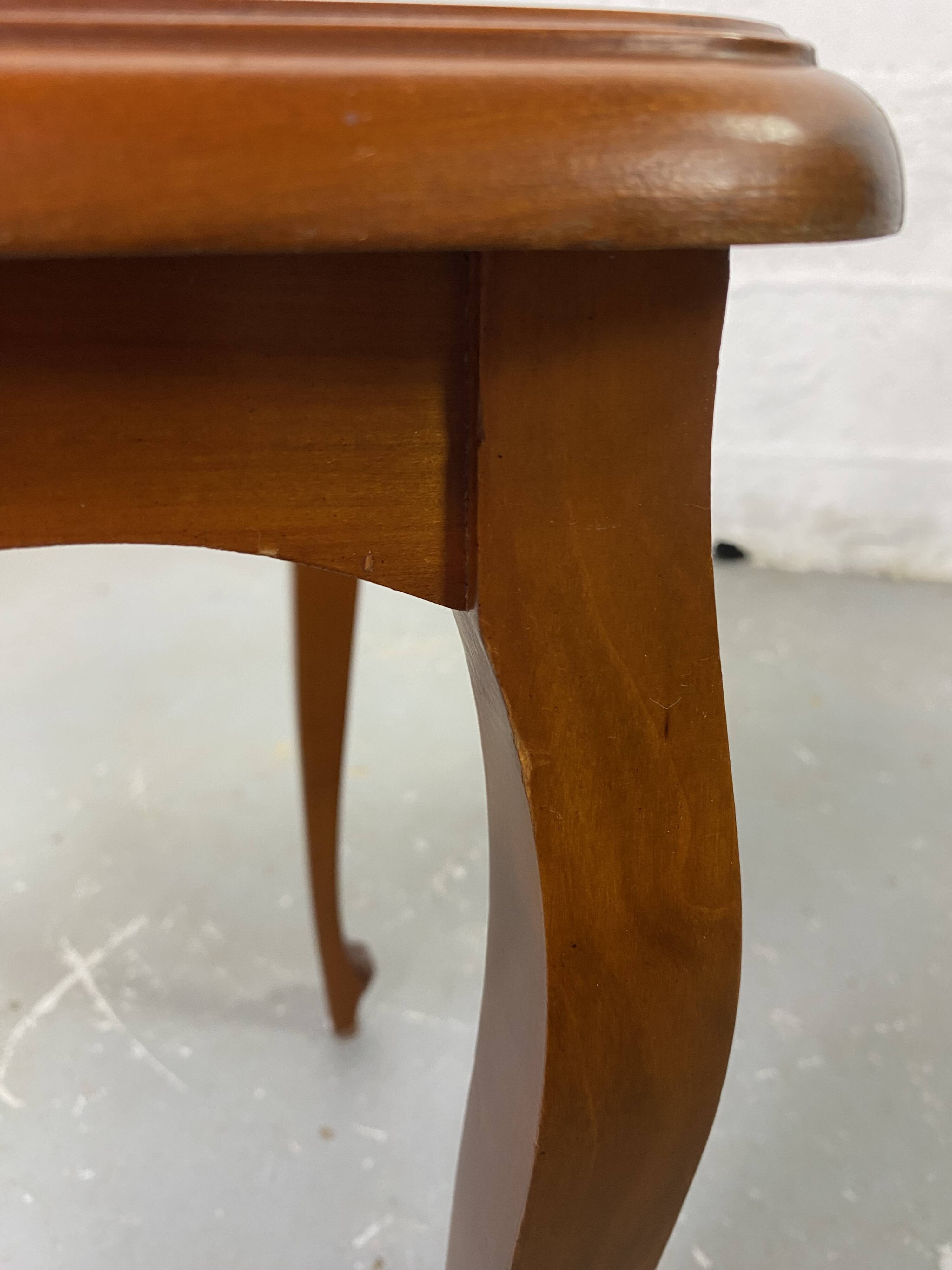 Vintage Louis XV style nesting tables in cherry wood