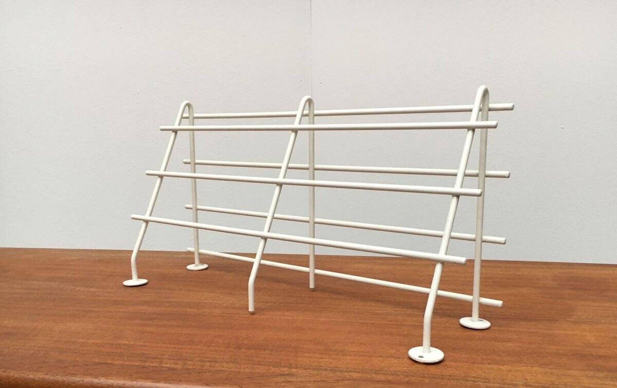 Mid-century modern minimalist metal coat rack from the 1960s.