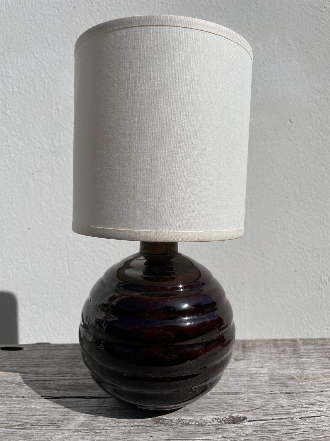 Lampe à poser en céramique émaillée 1960