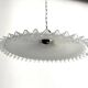 Suspension opaline blanche bord dentelé