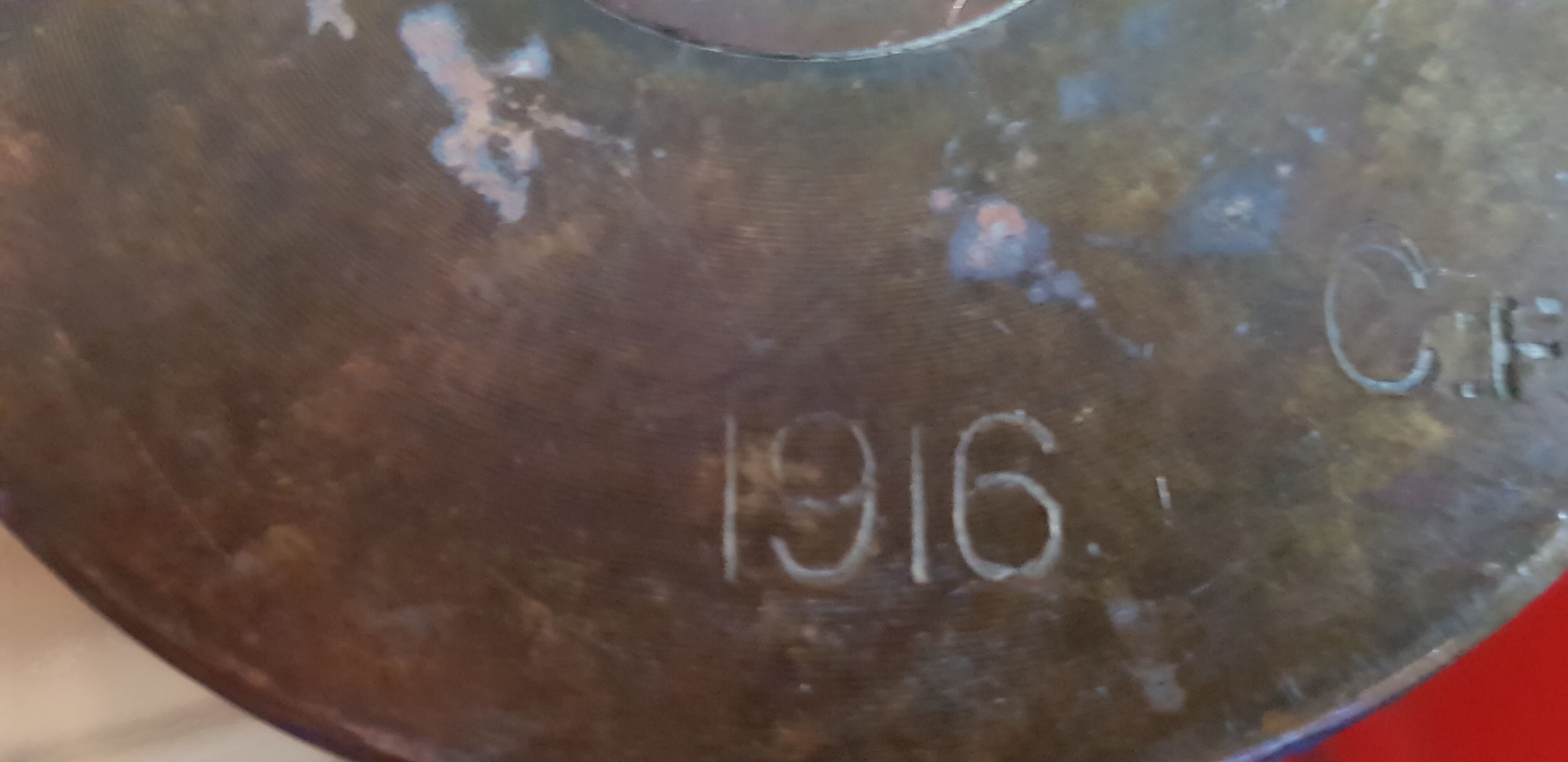 Vase ancienne douille d'obus 1916
