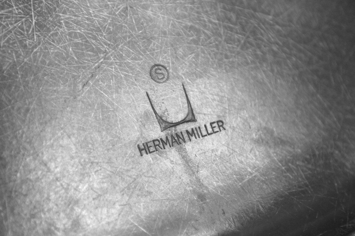 Chaise Eames DSW "Elephant Grey" vintage édition Herman Miller 1970