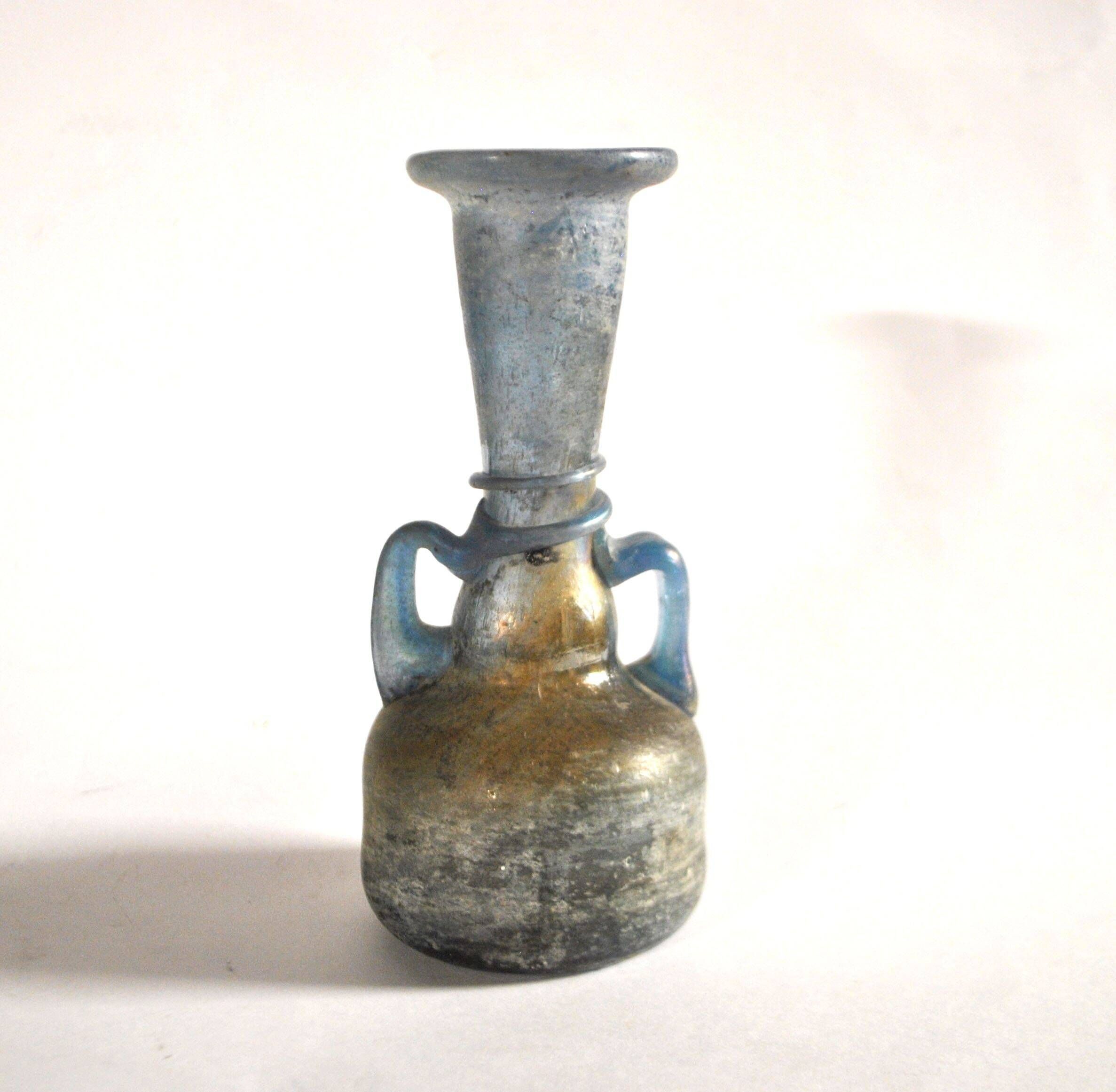 Ancient Murano vase amphora in iridescent blue blown glass – Italy