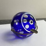 Vintage Ashtray • Crystal Ball Blue • Marita Voigt • Harzkristall • Space Age • 1970