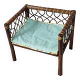 Vintage rattan children's armchair