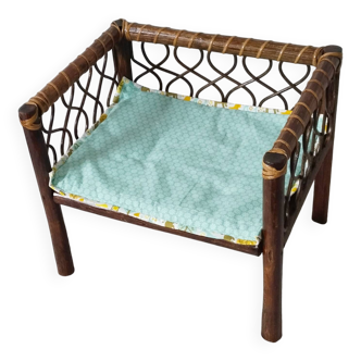 Vintage rattan children's armchair
