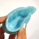 Vallerysthal easter rabbit box in blue opaline from 1900
