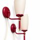 Pair of Italian 1980s Burgundy Wall Sconces