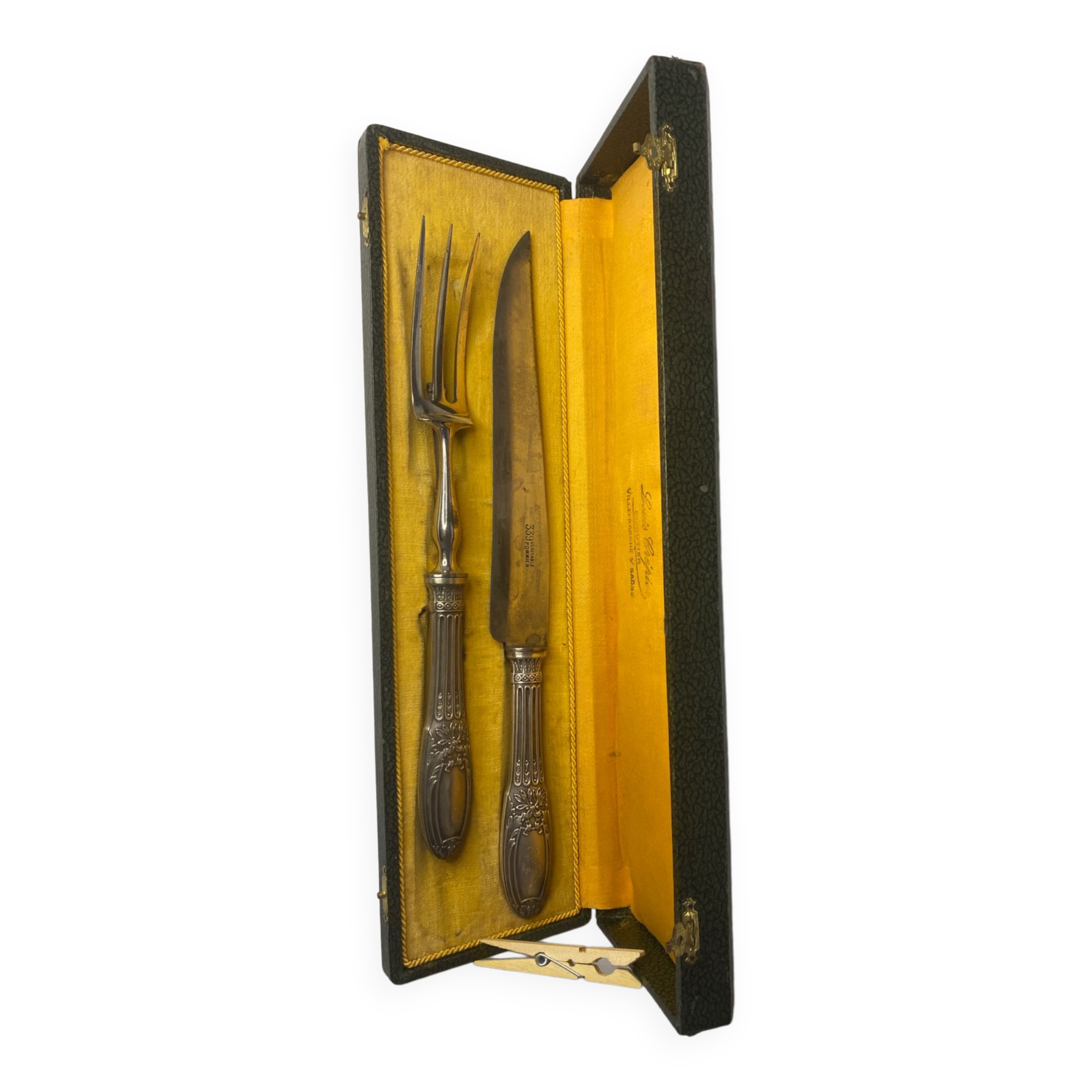 Paire de couvert argent fourré